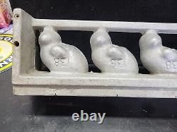Vintage Large Easter Chicks Eggs Hinged Cake Ice Cream Chocolate Molds Wax Fun