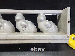 Vintage Large Easter Chicks Eggs Hinged Cake Ice Cream Chocolate Molds Wax Fun