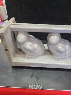 Vintage Large Easter Chicks Eggs Hinged Cake Ice Cream Chocolate Molds Wax Fun