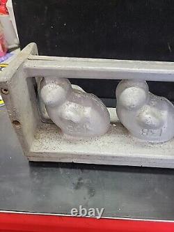 Vintage Large Easter Chicks Eggs Hinged Cake Ice Cream Chocolate Molds Wax Fun
