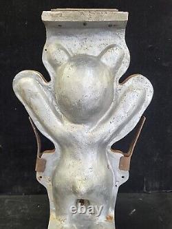 Vintage Large Happy Teddy Bear Hinged Cake Ice Cream Chocolate Molds Wax Fun