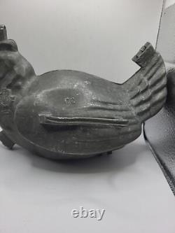 Vintage Large Pewter Bird C. C. BREVETE Cake Ice Cream Chocolate Mold