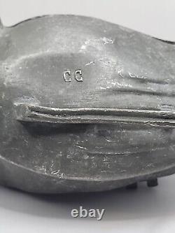 Vintage Large Pewter Bird C. C. BREVETE Cake Ice Cream Chocolate Mold