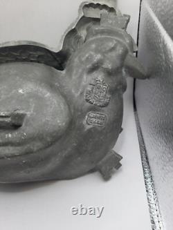 Vintage Large Pewter Bird C. C. BREVETE Cake Ice Cream Chocolate Mold