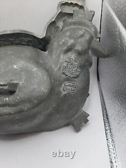 Vintage Large Pewter Bird C. C. BREVETE Cake Ice Cream Chocolate Mold