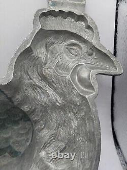 Vintage Large Pewter Bird C. C. BREVETE Cake Ice Cream Chocolate Mold