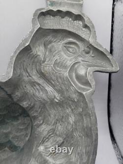 Vintage Large Pewter Bird C. C. BREVETE Cake Ice Cream Chocolate Mold