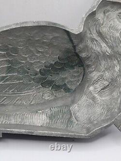 Vintage Large Pewter Bird C. C. BREVETE Cake Ice Cream Chocolate Mold