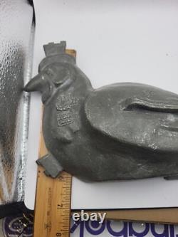 Vintage Large Pewter Bird C. C. BREVETE Cake Ice Cream Chocolate Mold