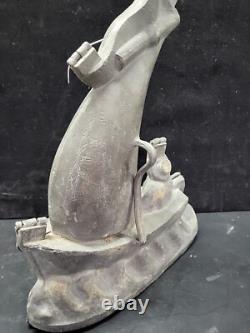 Vintage Large Sailing Ship Man Waves Cake Ice Cream 2 piece Chocolate Mold