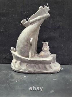 Vintage Large Sailing Ship Man Waves Cake Ice Cream 2 piece Chocolate Mold