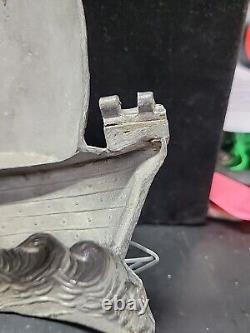Vintage Large Sailing Ship Man Waves Cake Ice Cream 2 piece Chocolate Mold