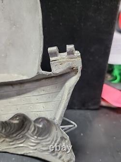 Vintage Large Sailing Ship Man Waves Cake Ice Cream 2 piece Chocolate Mold