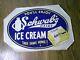 Vintage Large Schwab's Dairy Ice cream decal window sticker not used Z85