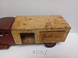 Vintage Large Steelcraft Toy Pressed Steel Fro-Joy Ice Cream Delivery Truck