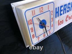 Vintage Large Working Hershey's Ice Cream Lighted Clock Store Display