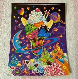 Vintage Lisa Frank Galactic Ice Cream Sundae Stars Space Large Jumbo Sticker