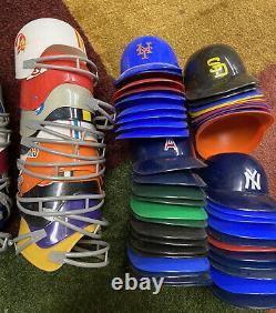 Vintage Lot MLB NFL Plastic Football Baseball Team Helmet Ice Cream Cups