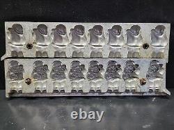 Vintage Metal Large Rare 8 Santa Industrial Cake Ice Cream Candy Chocolate Mold