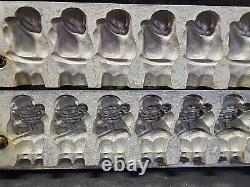 Vintage Metal Large Rare 8 Santa Industrial Cake Ice Cream Candy Chocolate Mold