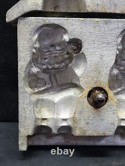 Vintage Metal Large Rare 8 Santa Industrial Cake Ice Cream Candy Chocolate Mold