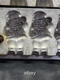 Vintage Metal Large Rare 8 Santa Industrial Cake Ice Cream Candy Chocolate Mold
