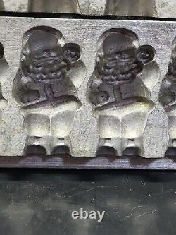 Vintage Metal Large Rare 8 Santa Industrial Cake Ice Cream Candy Chocolate Mold