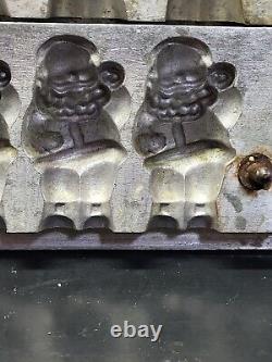 Vintage Metal Large Rare 8 Santa Industrial Cake Ice Cream Candy Chocolate Mold