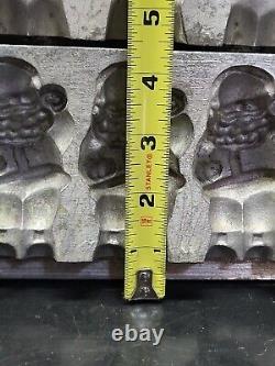 Vintage Metal Large Rare 8 Santa Industrial Cake Ice Cream Candy Chocolate Mold