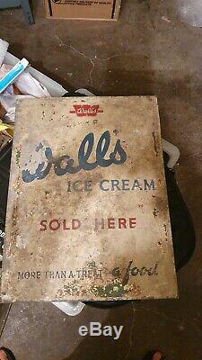 Vintage Metal Plate Large Walls Ice Cream Sign Classic Restoration Project