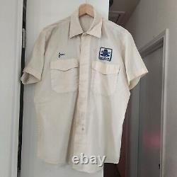 Vintage ORIGINAL Blue Bell Ice Cream Made In USA Uniform Men's Shirt Sz Lg