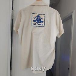 Vintage ORIGINAL Blue Bell Ice Cream Made In USA Uniform Men's Shirt Sz Lg