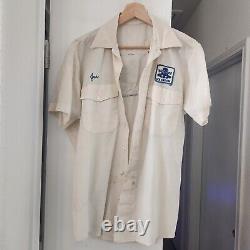 Vintage ORIGINAL Blue Bell Ice Cream Made In USA Uniform Men's Shirt Sz Lg