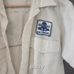 Vintage ORIGINAL Blue Bell Ice Cream Made In USA Uniform Men's Shirt Sz Lg