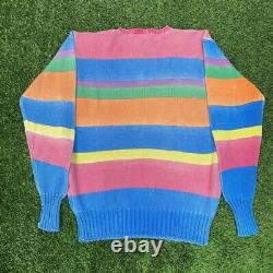 Vintage Polo by Ralph Lauren Ice Cream 90's Striped Sweater, L