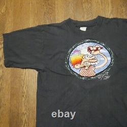 Vintage Stanley Mouse Grateful Dead Ice Cream Boy T-Shirt Embroidered Large