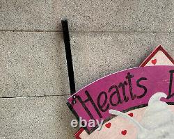 Vintage Trade Sign, Large wooden Ice Cream Cone Cafe Restaurant advertising