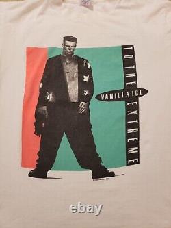 Vintage Vanilla Ice To The Extreme 1990 Concert Tour Cool As Ice T Shirt Large