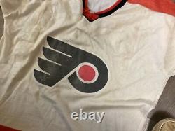 Vintage Wilton Ware Mass. 3/4 Jersey Hockey Philadelphia Flyers shirt XL