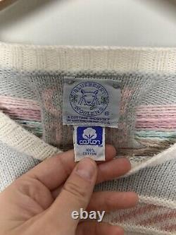 Vintage Women's 80s Blueberry Woolens Ice Cream Sundae Sweater SZ L