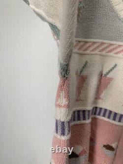 Vintage Women's 80s Blueberry Woolens Ice Cream Sundae Sweater SZ L