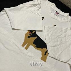 Vintage Woody Jackson Art Shirt USA 90s Ben and Jerry's Artist German Sheppard