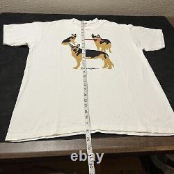 Vintage Woody Jackson Art Shirt USA 90s Ben and Jerry's Artist German Sheppard