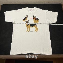 Vintage Woody Jackson Art Shirt USA 90s Ben and Jerry's Artist German Sheppard