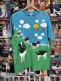 Vtg 90s Ben & Jerry's Euphoria AOP Ice Cream Chunky Dunky Promo T-Shirt Adult L