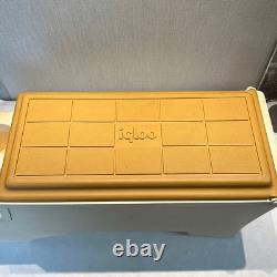 Vtg Large Kool Rest Igloo Car Cooler Console Ice Chest Cup Holder Tan Cream Colo
