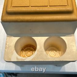 Vtg Large Kool Rest Igloo Car Cooler Console Ice Chest Cup Holder Tan Cream Colo