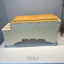 Vtg Large Kool Rest Igloo Car Cooler Console Ice Chest Cup Holder Tan Cream Colo