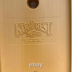 Vtg Large Kool Rest Igloo Car Cooler Console Ice Chest Cup Holder Tan Cream Colo