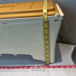 Vtg Large Kool Rest Igloo Car Cooler Console Ice Chest Cup Holder Tan Cream Colo
